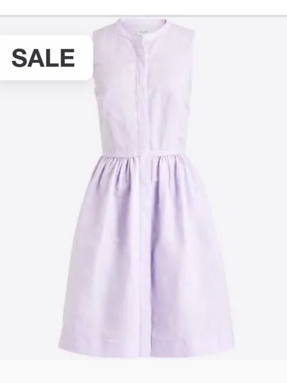 J Crew Linen Shirt Dress NEW Lilac Sleeveless Cotton size 6 preppy